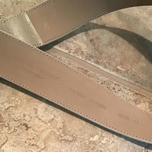 🎁NWT EMPORIO ARMANI Cintura Vitelli Belt 42 - Picture 5 of 7